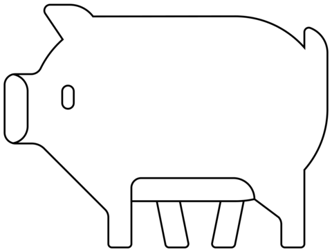 Pig Emoji Coloring Page